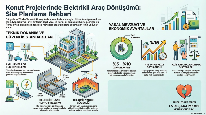 Sitelerde Elektrikli Araç Şarj İstasyonu